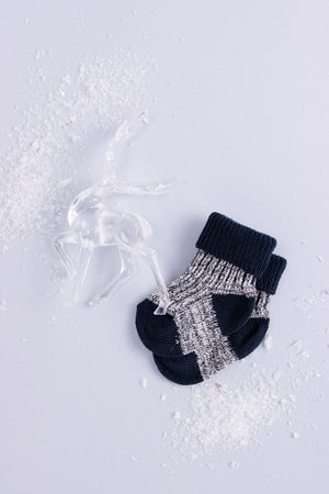 
            
                Load image into Gallery viewer, Chunky Knit Socks Children: Navy
            
        